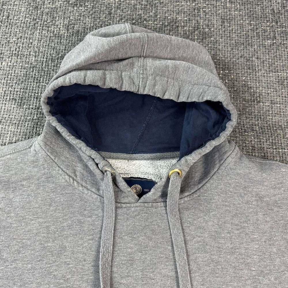 B.U.M. Equipment Hoodie Mens Medium Gray 90s Vintage Pullover BE-19-86 - Picture 6 of 16
